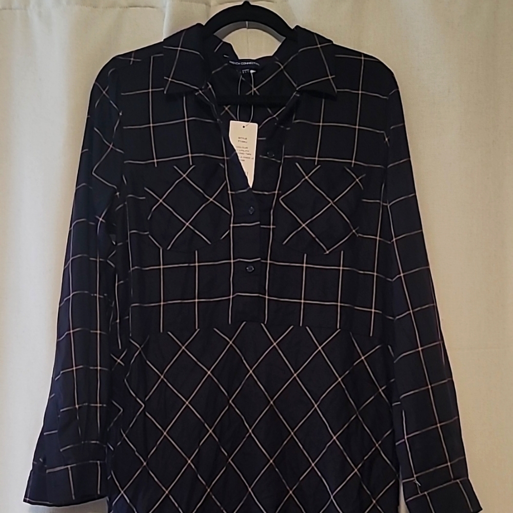 Long sleeved plaid dress